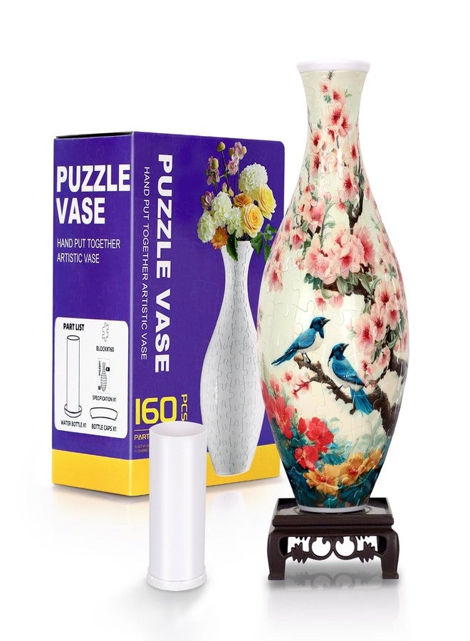 بيليف مزهرية أحجية ثلاثية الأبعاد من بيلييف للبالغين، 160 قطعة، مزهرية زهور بلاستيكية يمكنك تركيبها بنفسك، متوافقة مع الزهور المكعبة، ديكور فريد للمنزل والمكتب، هدية مثالية لتدفئة المنزل وأعياد الميلاد لتنسيقات الزهور (طائر الزهور) - Image 1